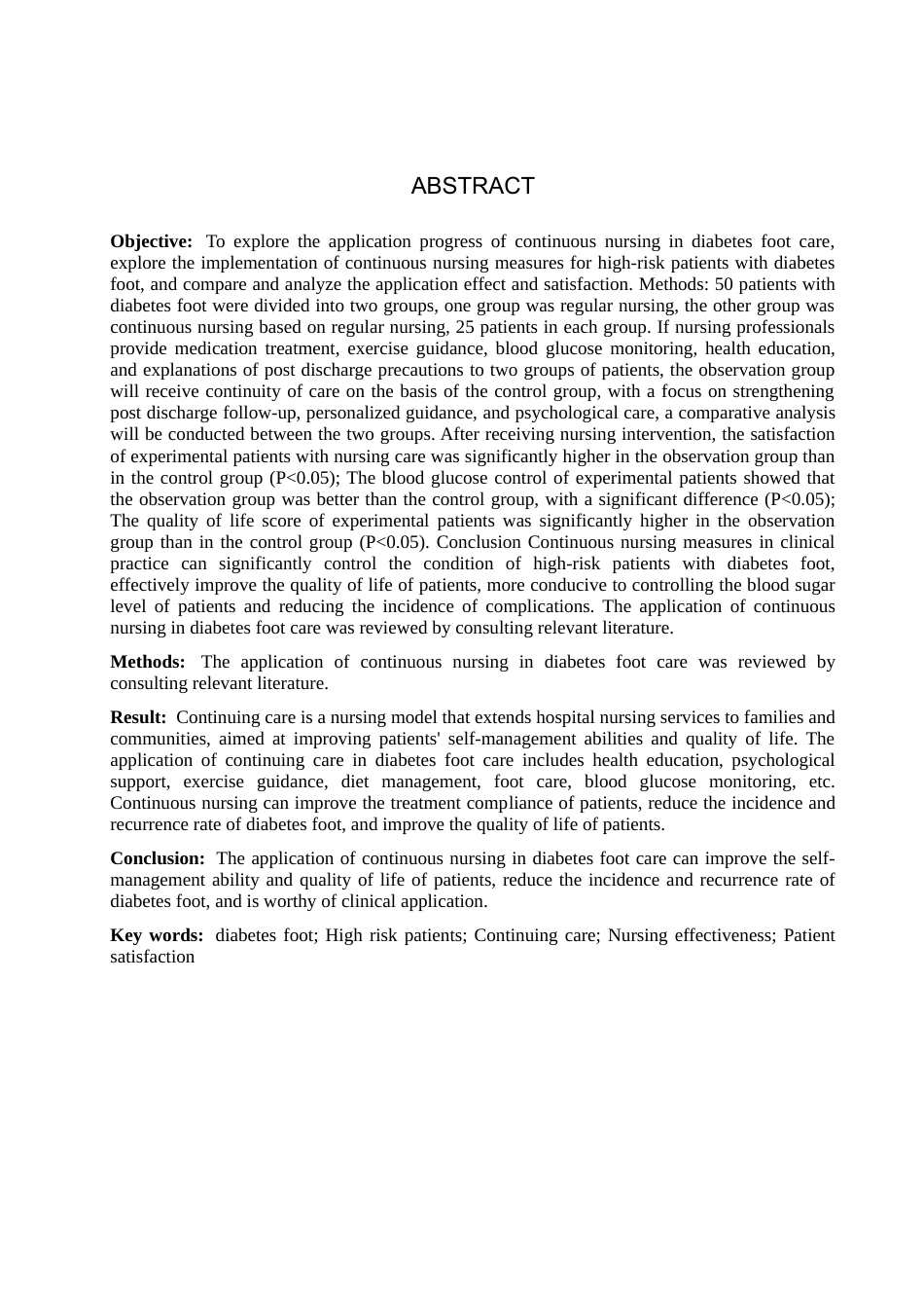 26年ZY探析延续护理在糖尿病足护理中的应用进展.docx三稿_第2页