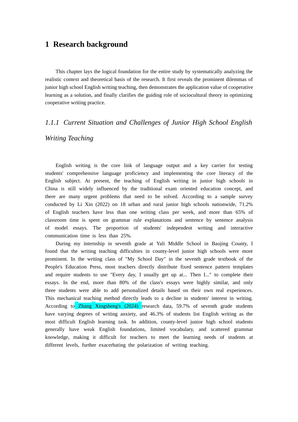 26年ZY社会文化理论视角下初中英语写作课堂合作学习实践研究.docx终_第5页
