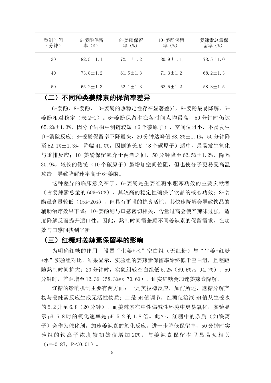 25年CH制药工程-家庭自制生姜红糖水不同熬制时间对姜辣素保留率的影响研究-约8868字符终版.docx_第8页