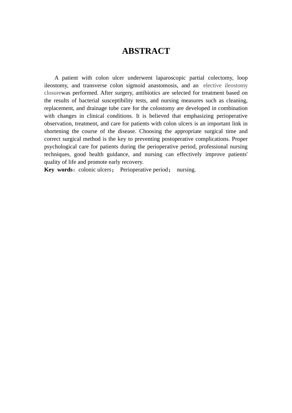 25年CH护理学-一例结肠溃疡患者围手术期的护理-约10782字符.docx_第2页