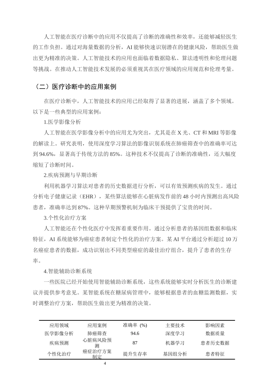 25年CH计算机科学与技术-人工智能在医疗诊断中的应用探讨-约9784字符.docx_第6页