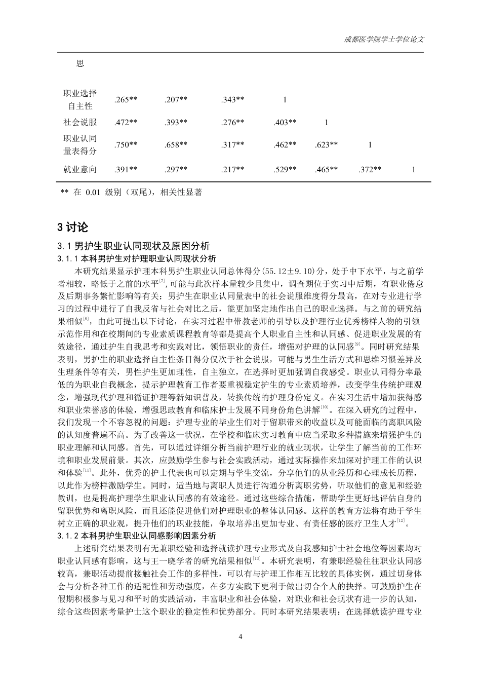 25年CH护理-本科男实习护生职业认同感现状及影响因素分析-约10054字符.pdf_第6页
