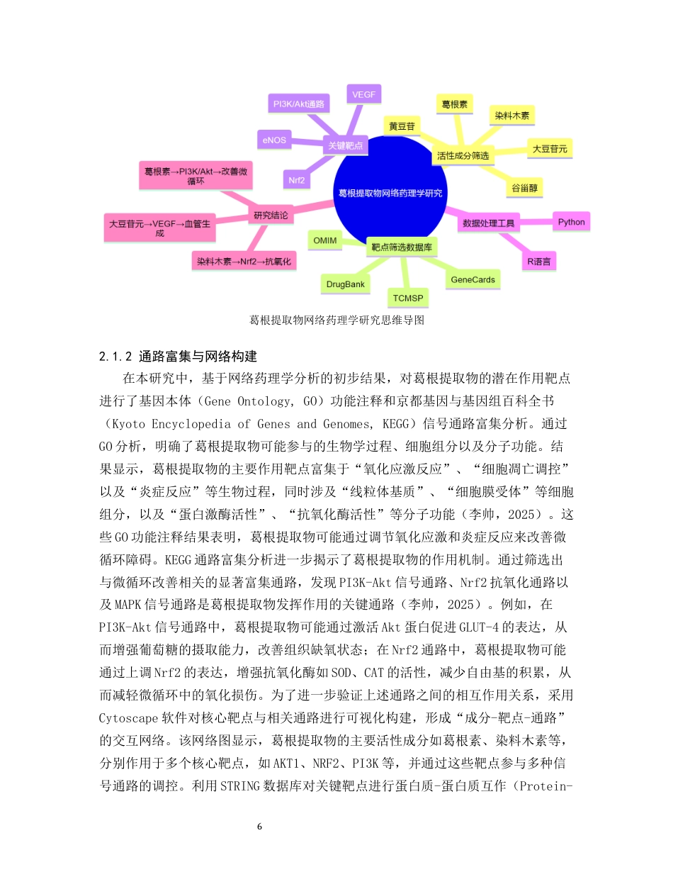 25年CH制药工程-网络药理学与实验验证葛根提取物改善微循环的作用机制-约15241字符终版.docx_第8页