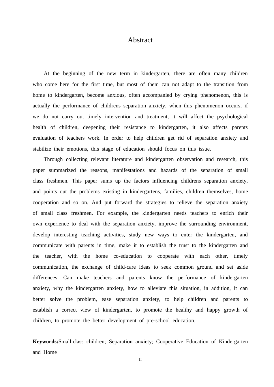 25年CH学前教育-新入园小班幼儿分离焦虑的原因及其对策研究-约19363字符.docx_第2页