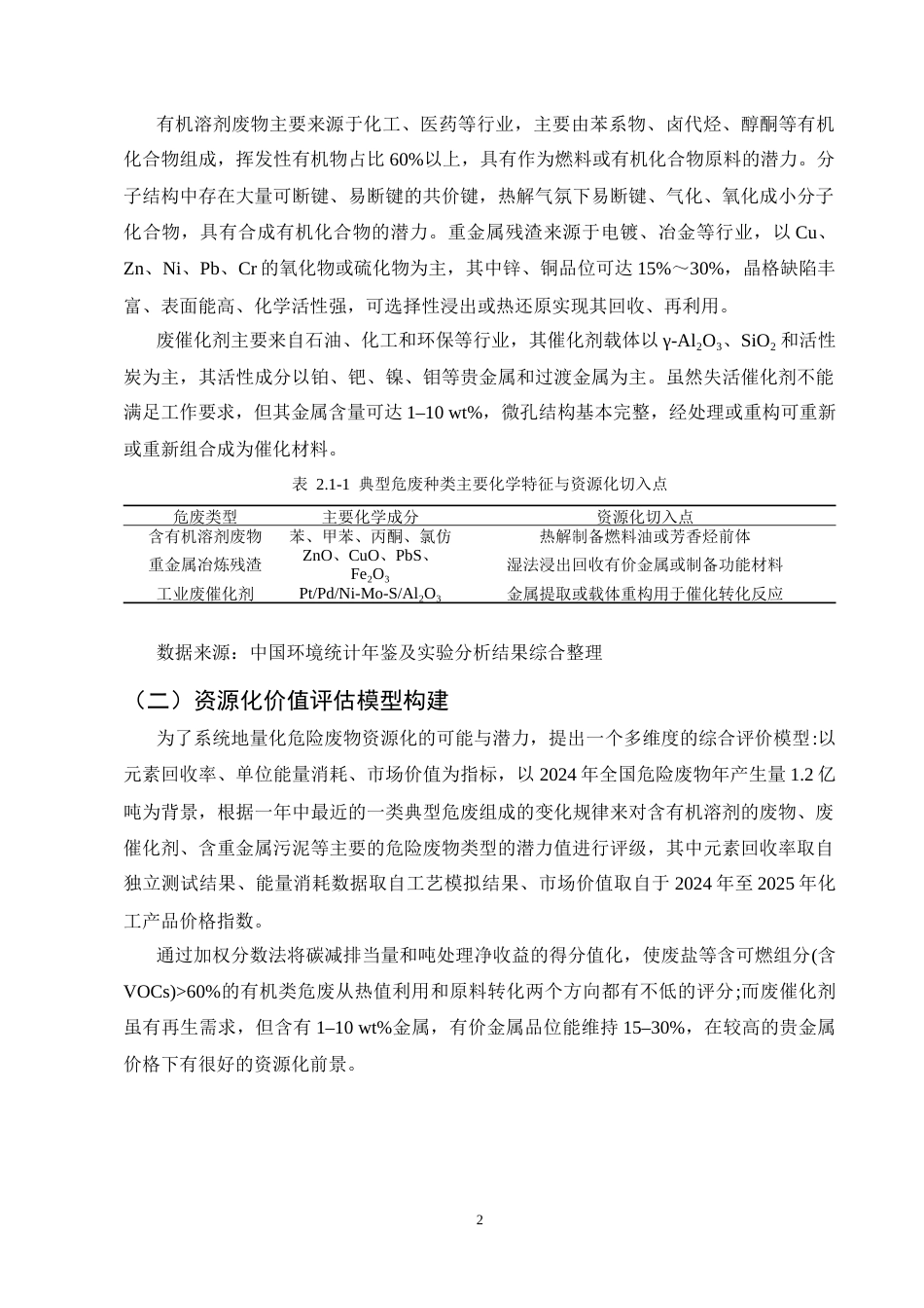 25年CH化学工程与工艺-危废资源化处理与高附加值化工品生产工艺探索-约7993字符终版.docx_第5页