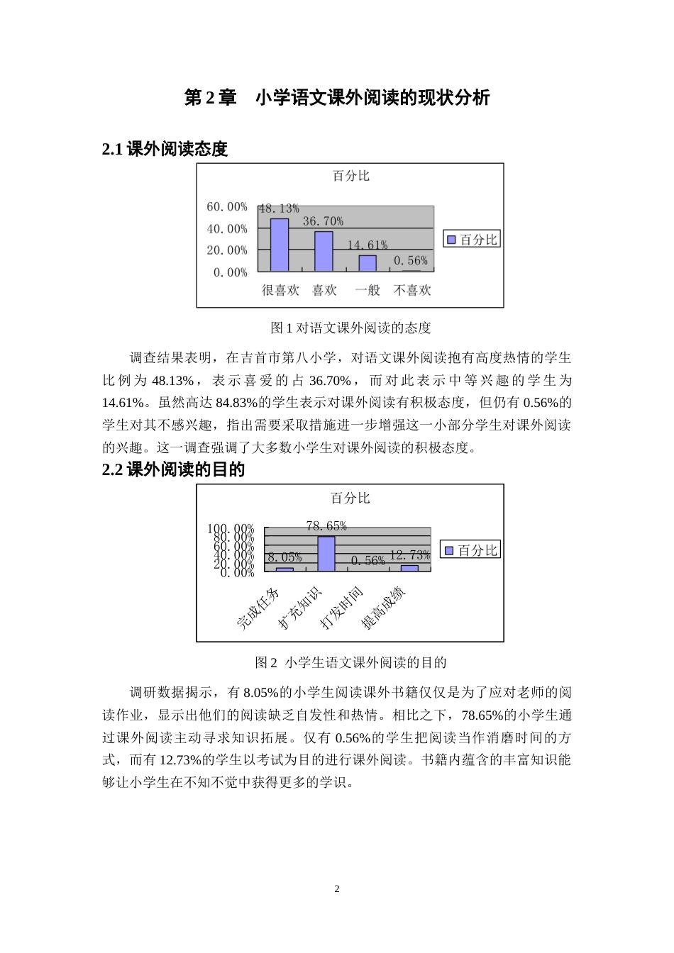 25年CH小学教育 小学语文课外阅读现状研究-以吉首第八小学为例-约9752字符终版.docx_第5页