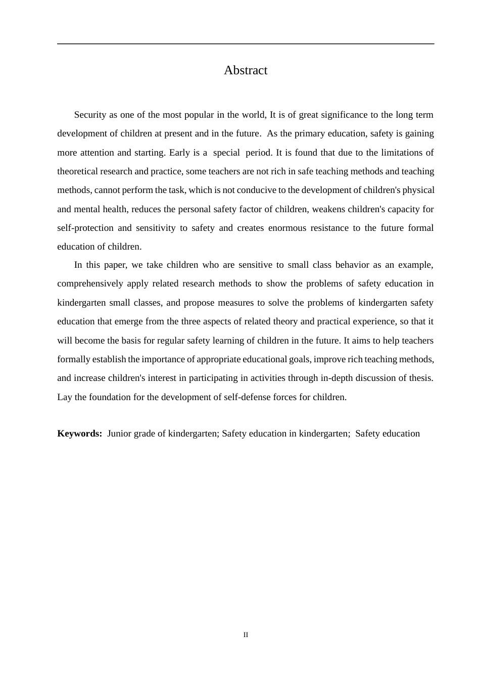 25年CH学前教育-幼儿园小班安全教育中存在的问题及解决对策-约10816字符.docx_第2页