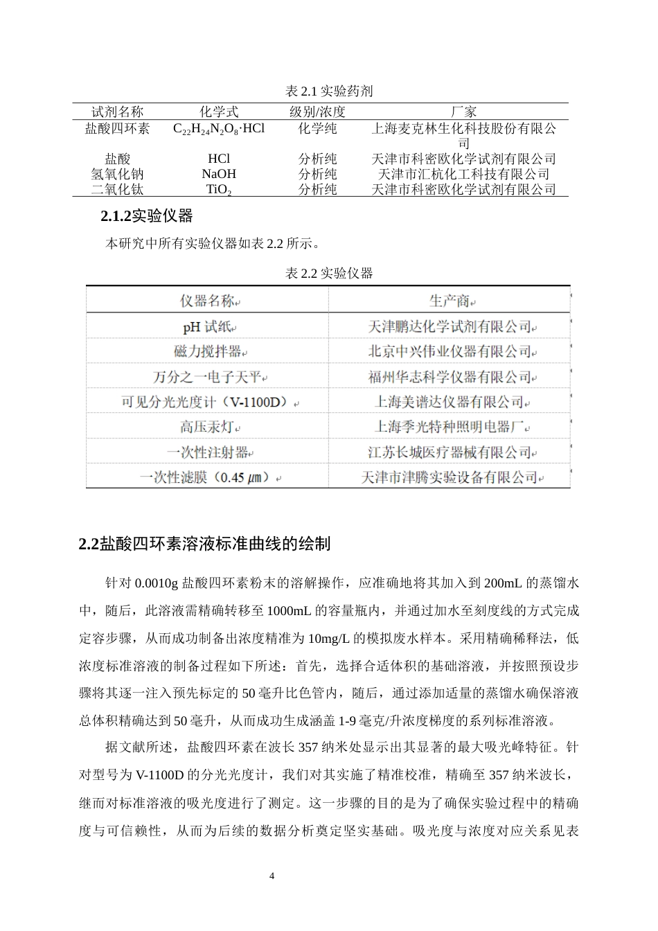 25年CH化学工程与工艺-光催化氧化法处理制药废水中盐酸四环素的研究-约10898字符终版.docx_第7页