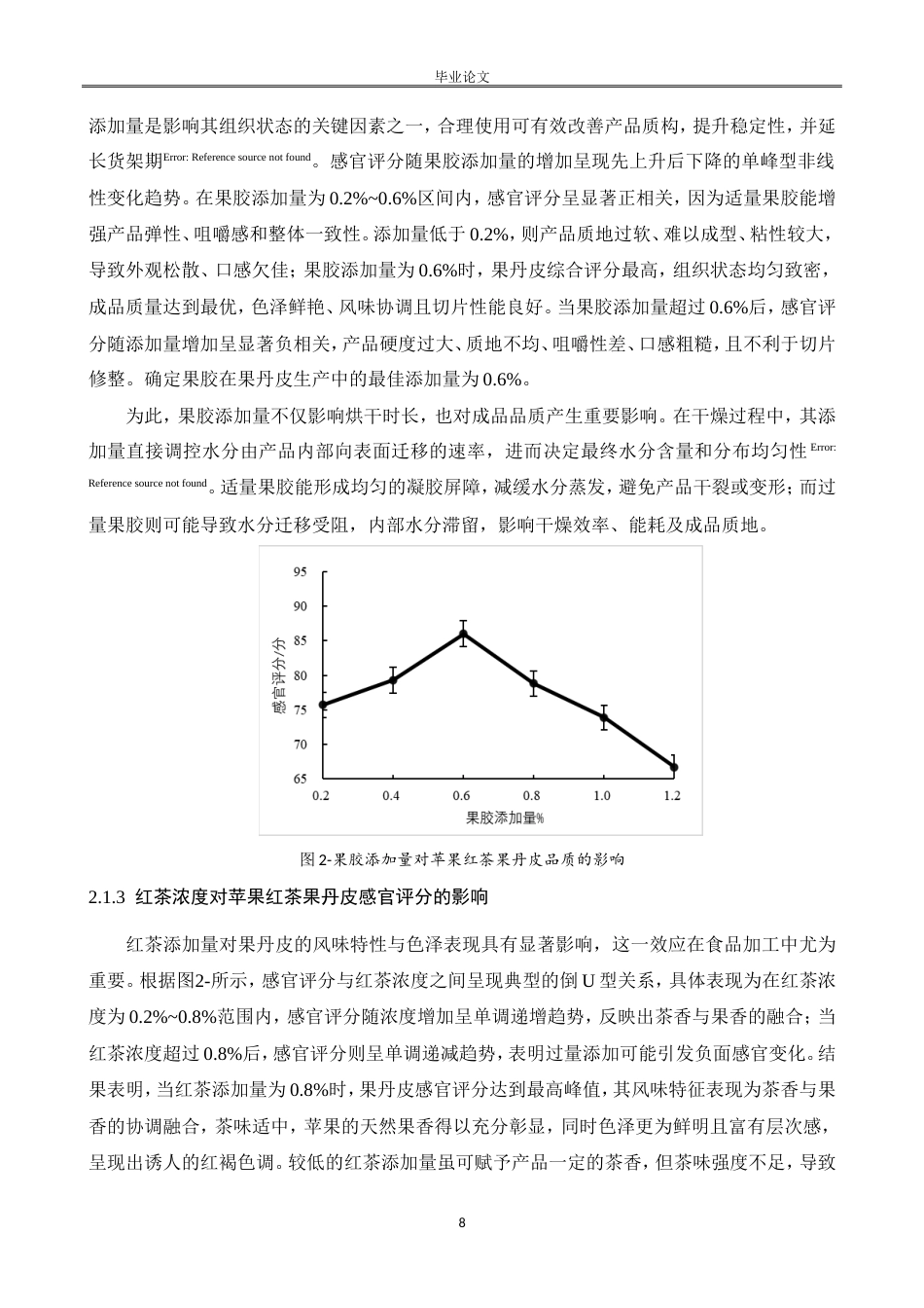 25年CH食品科学与工程-苹果红茶果丹皮的研制-约8813字符.doc_第8页