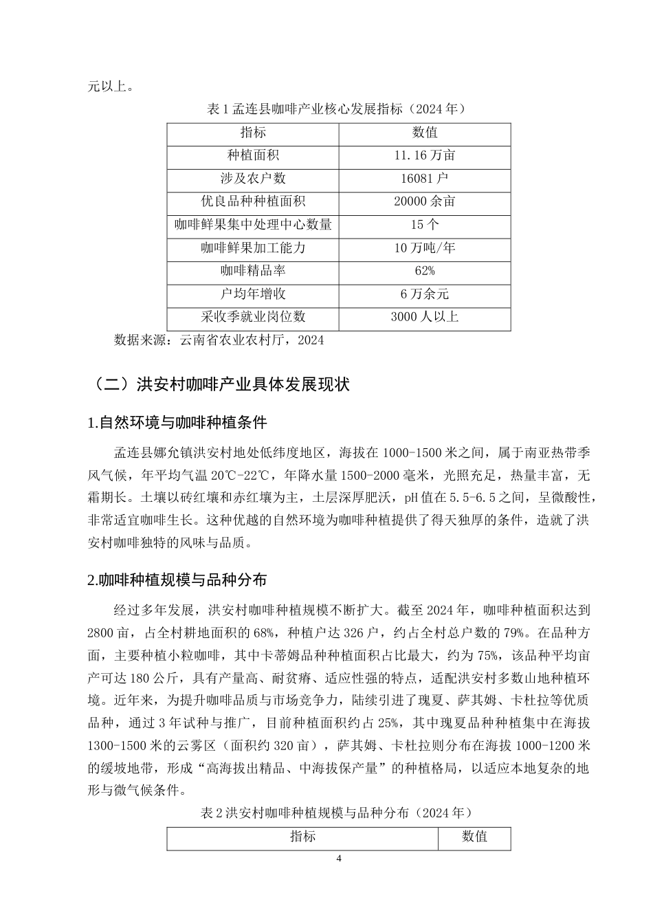 25年CH农林经济管理-孟连县娜允镇洪安村咖啡产业发展问题研究-约11544字符终版.docx_第6页