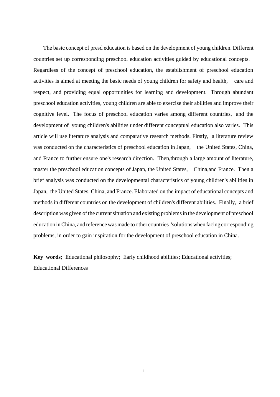 25年CH学前教育-中外幼儿教育理念的差异对幼儿能力品质影响的研究-约12071字符.docx_第2页