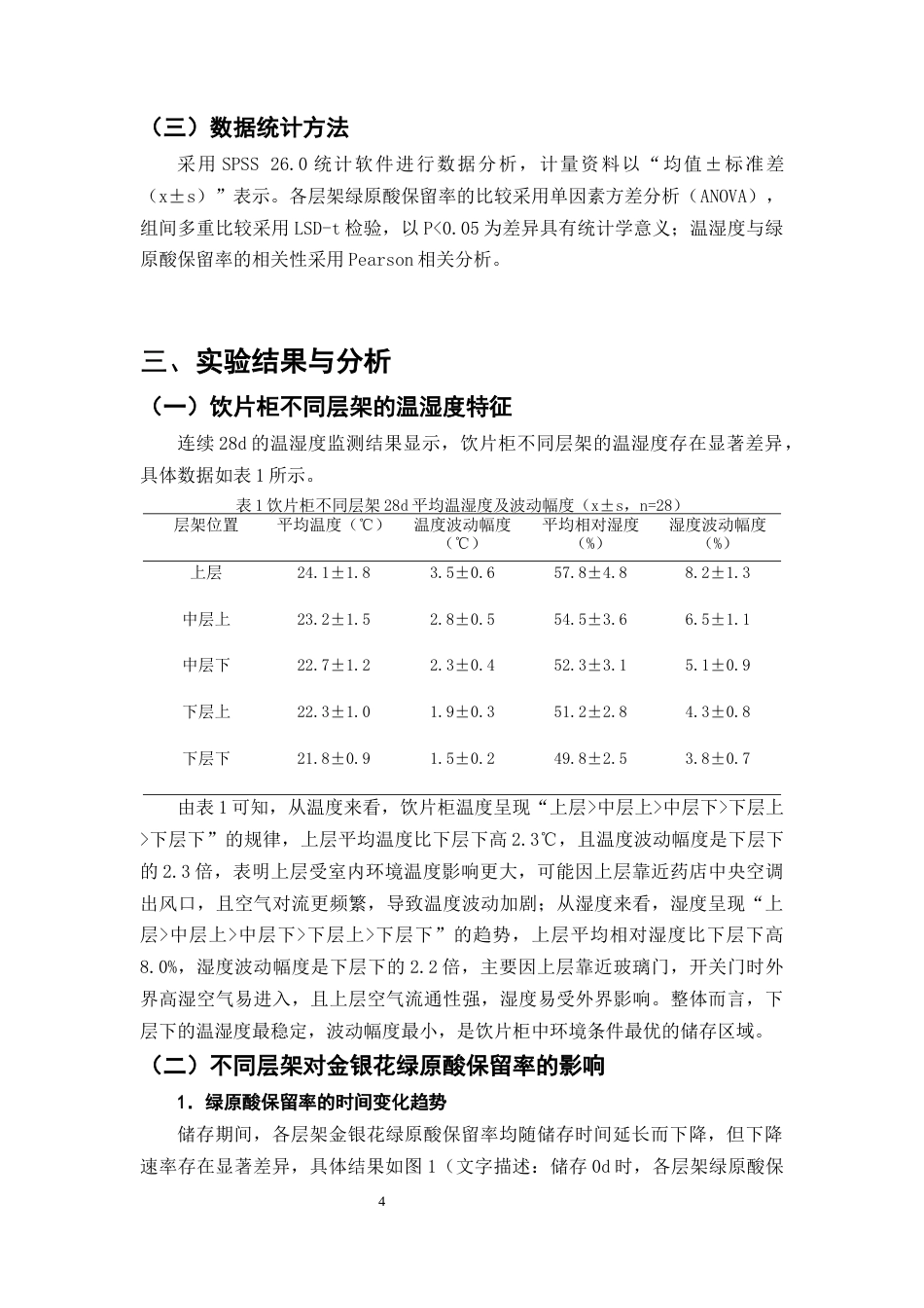 25年CH制药工程-药店中药饮片柜不同层架对金银花中绿原酸保留率的影响研究-约7437字符终版.docx_第6页