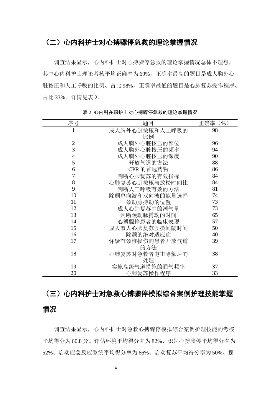 25年CH护理学-心内科护士对心搏骤停患者急救能力的调查与影响因素分析-约7726字符终版.docx_第6页