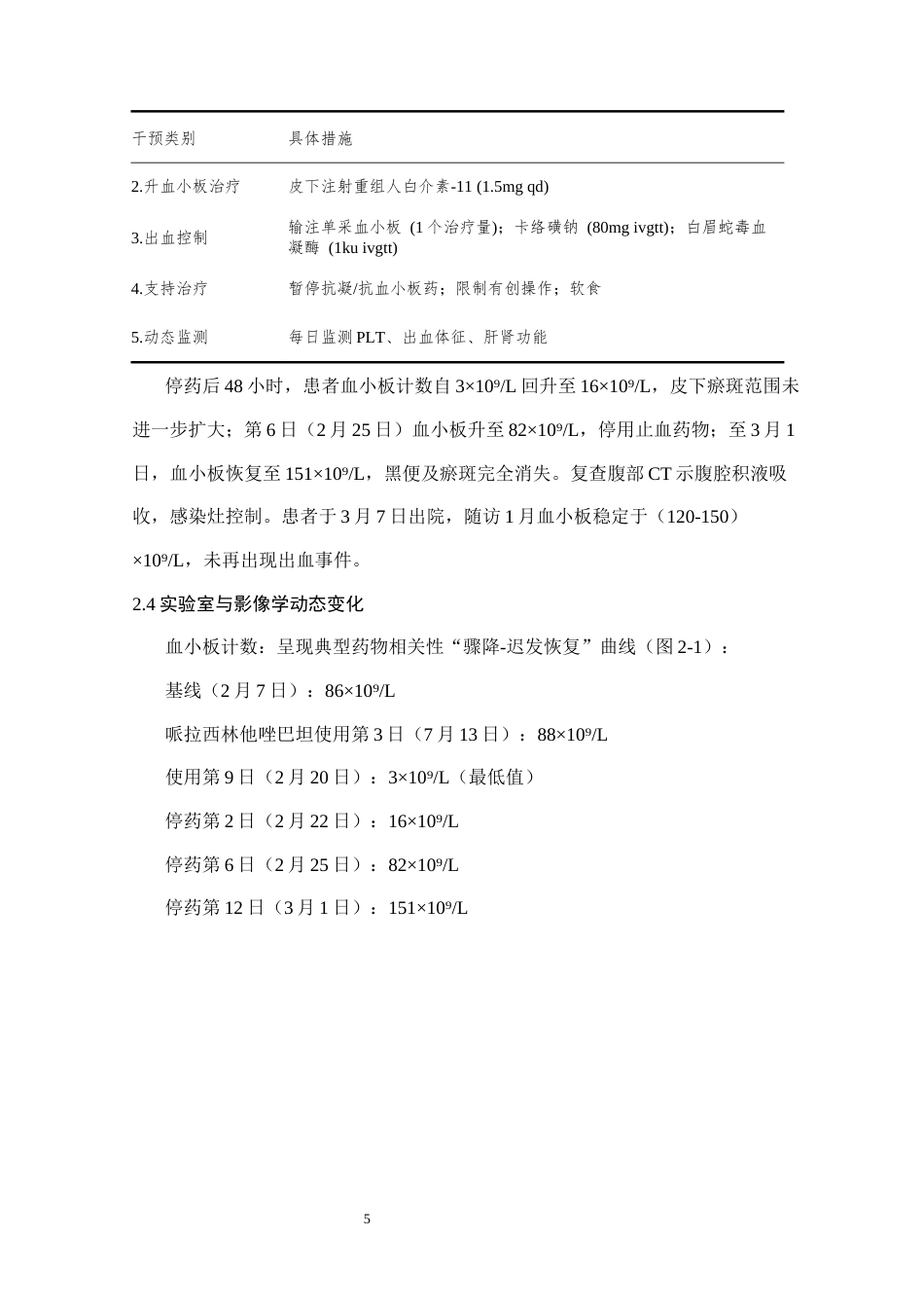 25年CH药学 哌拉西林他唑巴坦致重度血小板降低病例研究-约13837字符终版.docx_第6页