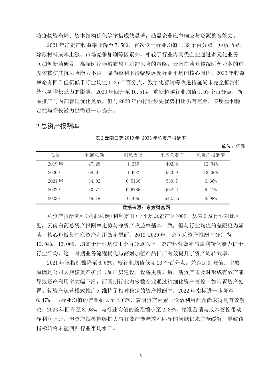 25年CH会计学-企业盈利能力分析——以云南白药为例-约9416字符终版.docx_第7页