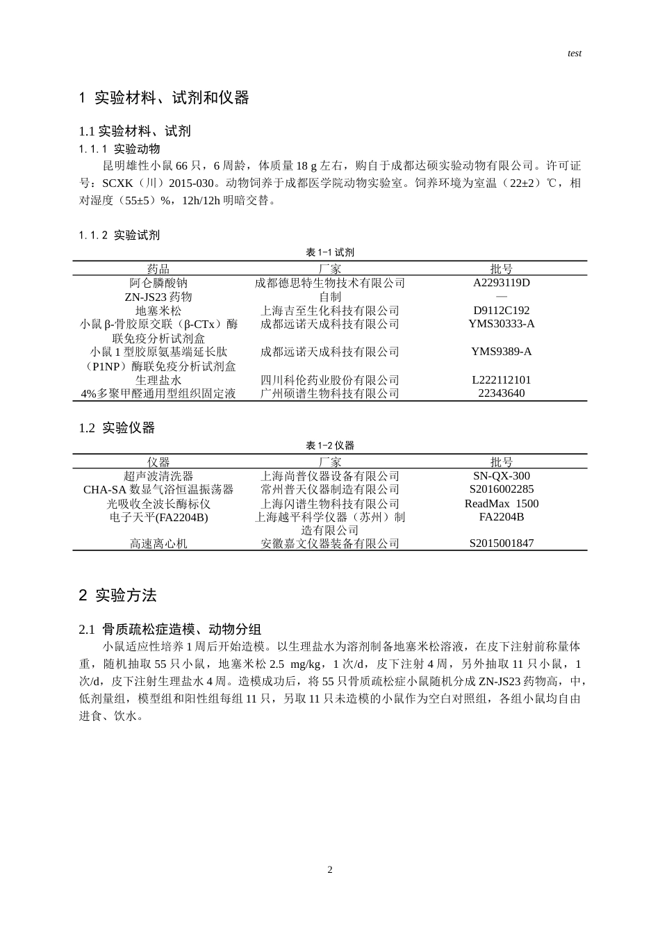 25年CH药学-天然配方ZN-JS23对骨质疏松症的药效学初步研究-约6575字符终版.docx_第2页