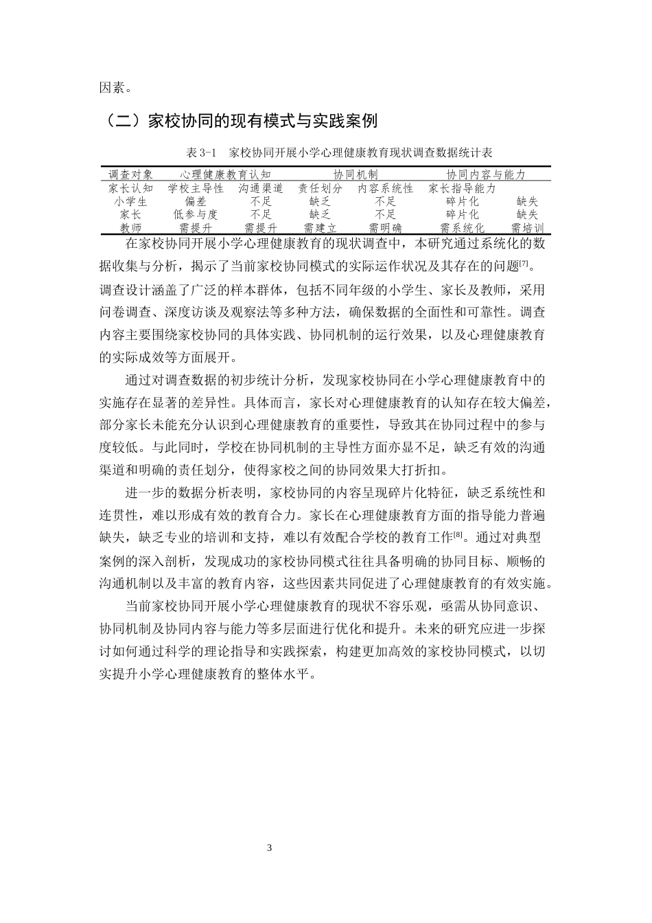 25年CH小学教育-家校协同开展小学心理健康教育的问题与对策分析-约11150字符终版.docx_第6页