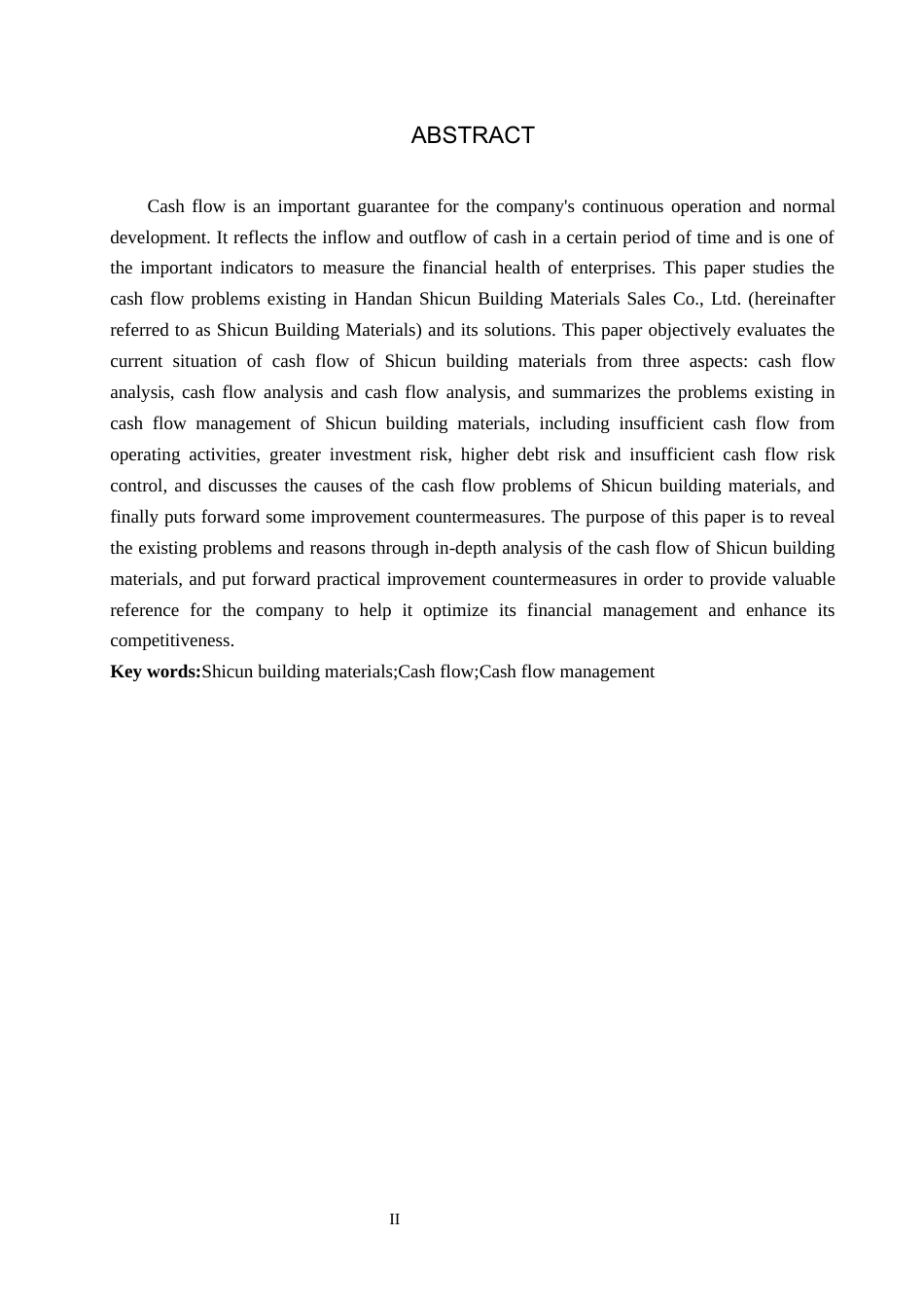 25年CH会计学-世存建材现金流问题及对策研究-约11486字符.docx_第2页
