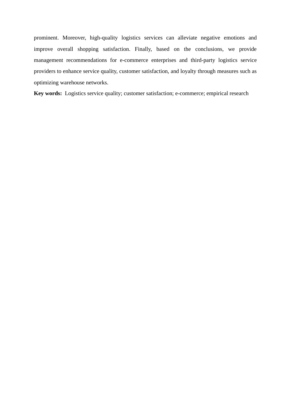 25年CH物流管理 物流服务质量对电商企业顾客满意度的影响研究-约9383字符.docx_第3页