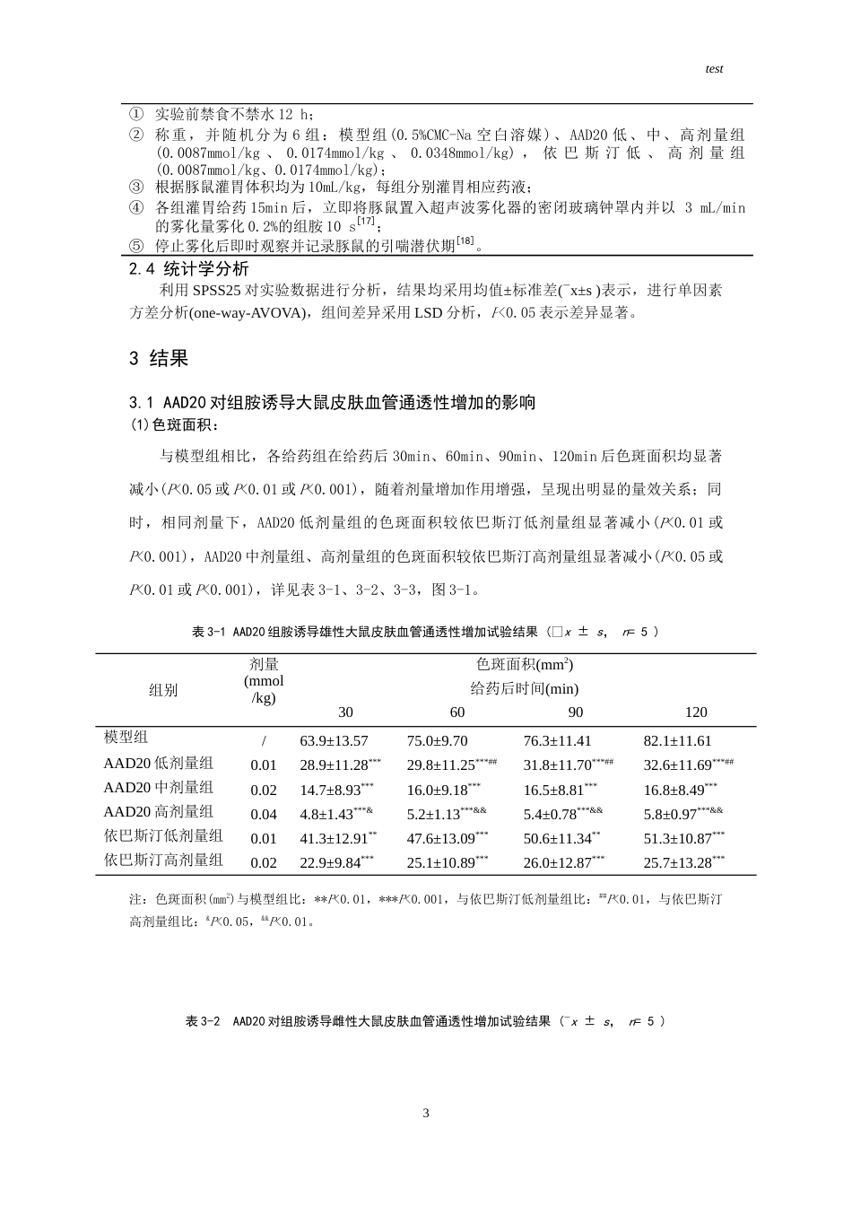 25年CH药学-AAD20抗急性过敏实验研究-约14869字符.doc_第3页