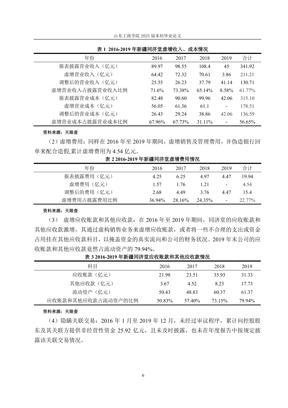 25年CH财务管理-医疗企业财务造假动因分析及防范对策——以新疆同济堂为例-约16928字符.pdf_第10页