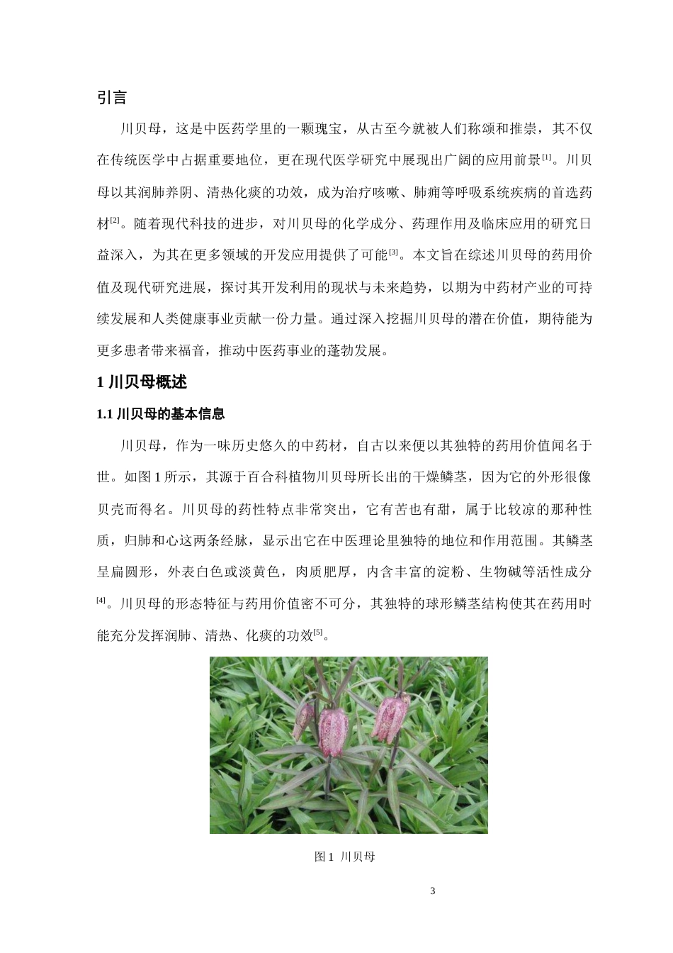 25年CH药学 川贝母的药用价值及现代研究分析-约12249字符终稿.docx_第5页