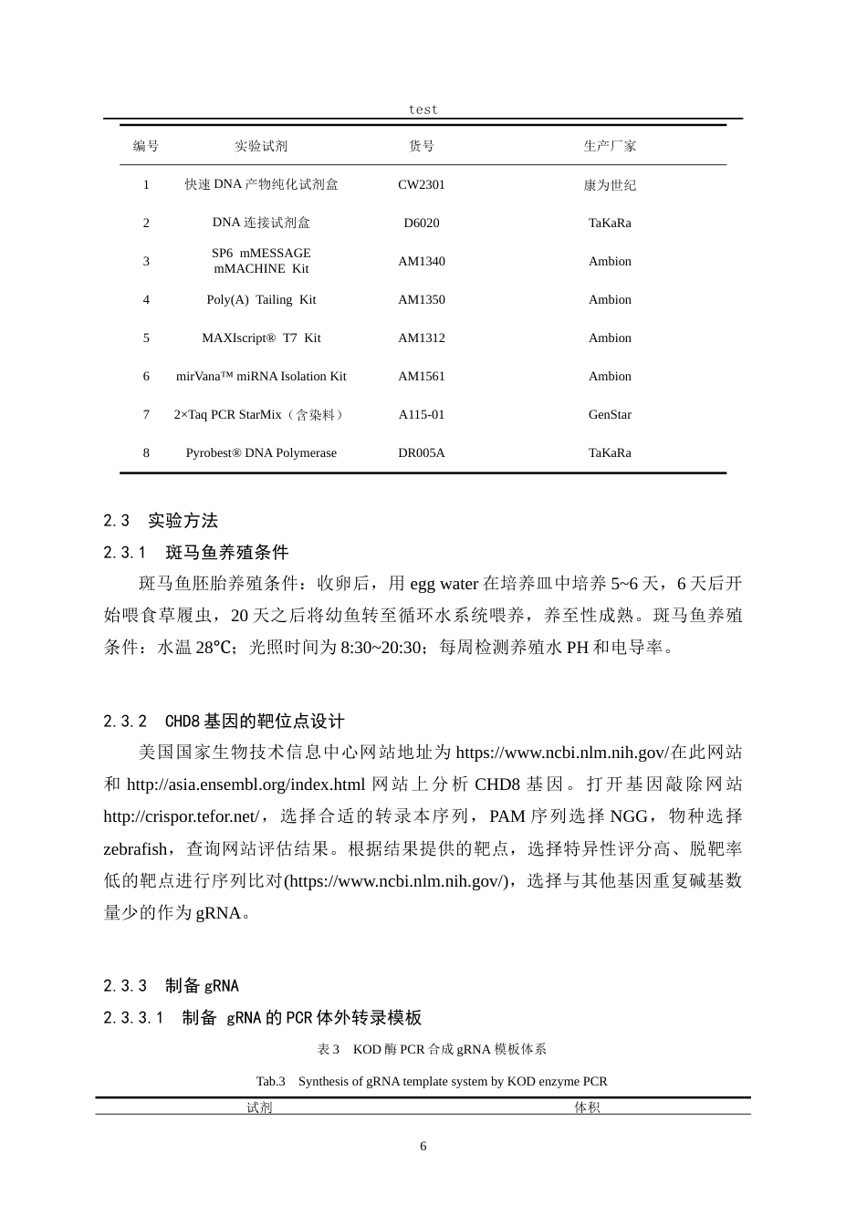 25年CH动物医学 利用CRISPR-cas9技术构建斑马鱼自闭症易感基因CHD8基因敲除模型-约14103字符终稿.docx_第6页