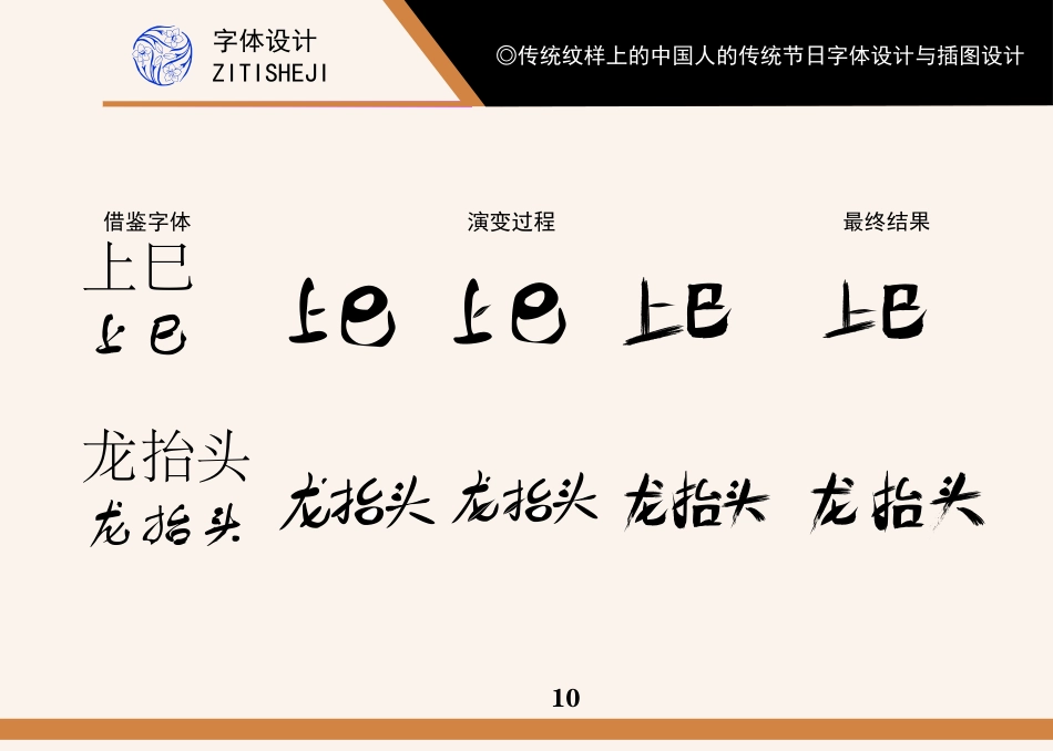 23年WP视觉传达设计-传统纹样上的中国人的传统节日字体设计与插图设计-2019510310-姜淼淼-附件.pdf_第10页