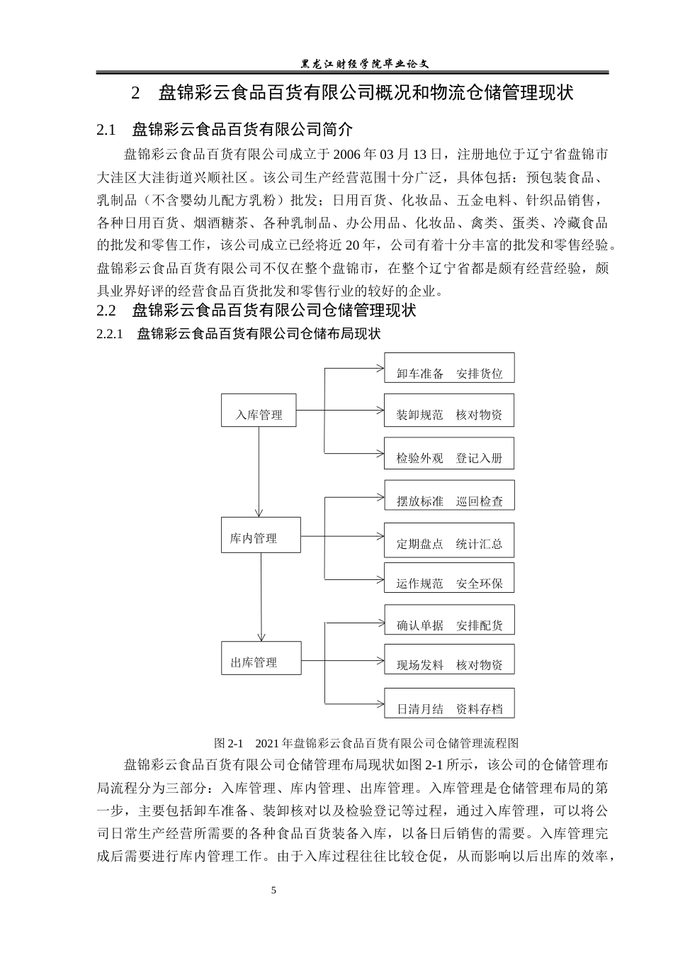 23年WP物流管理-盘锦彩云食品百货有限公司仓储管理问题分析-2019510550-董杨阳.docx_第9页