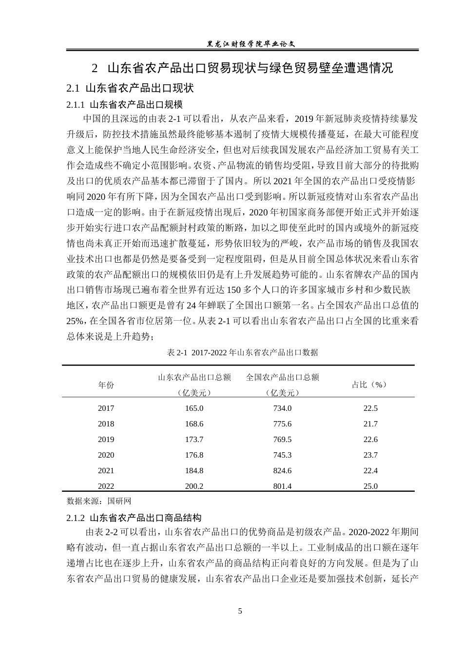23年WP国际经济与贸易-绿色贸易壁垒对山东省农产品出口的影响研究-2019510384-李嘉颖.doc_第9页