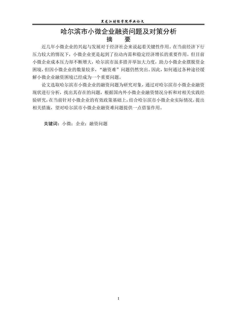 23年WP金融学-哈尔滨市小微企业融资问题及对策分析-2019512355-杜佳桐.doc_第2页