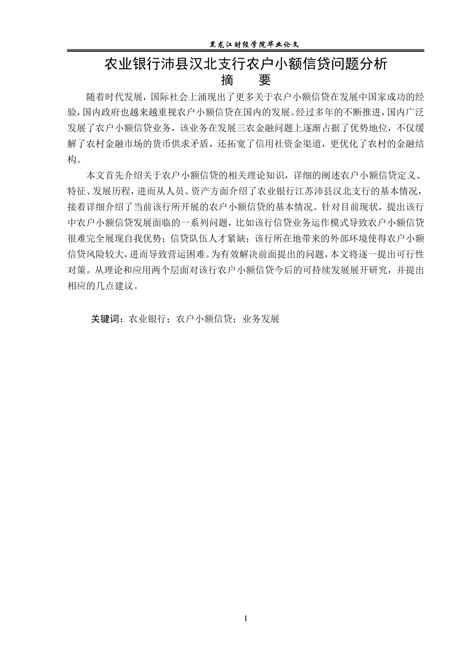 23年WP金融学-农业银行沛县汉北支行农户小额信贷问题分析-2019510476-朱星宇.doc_第2页