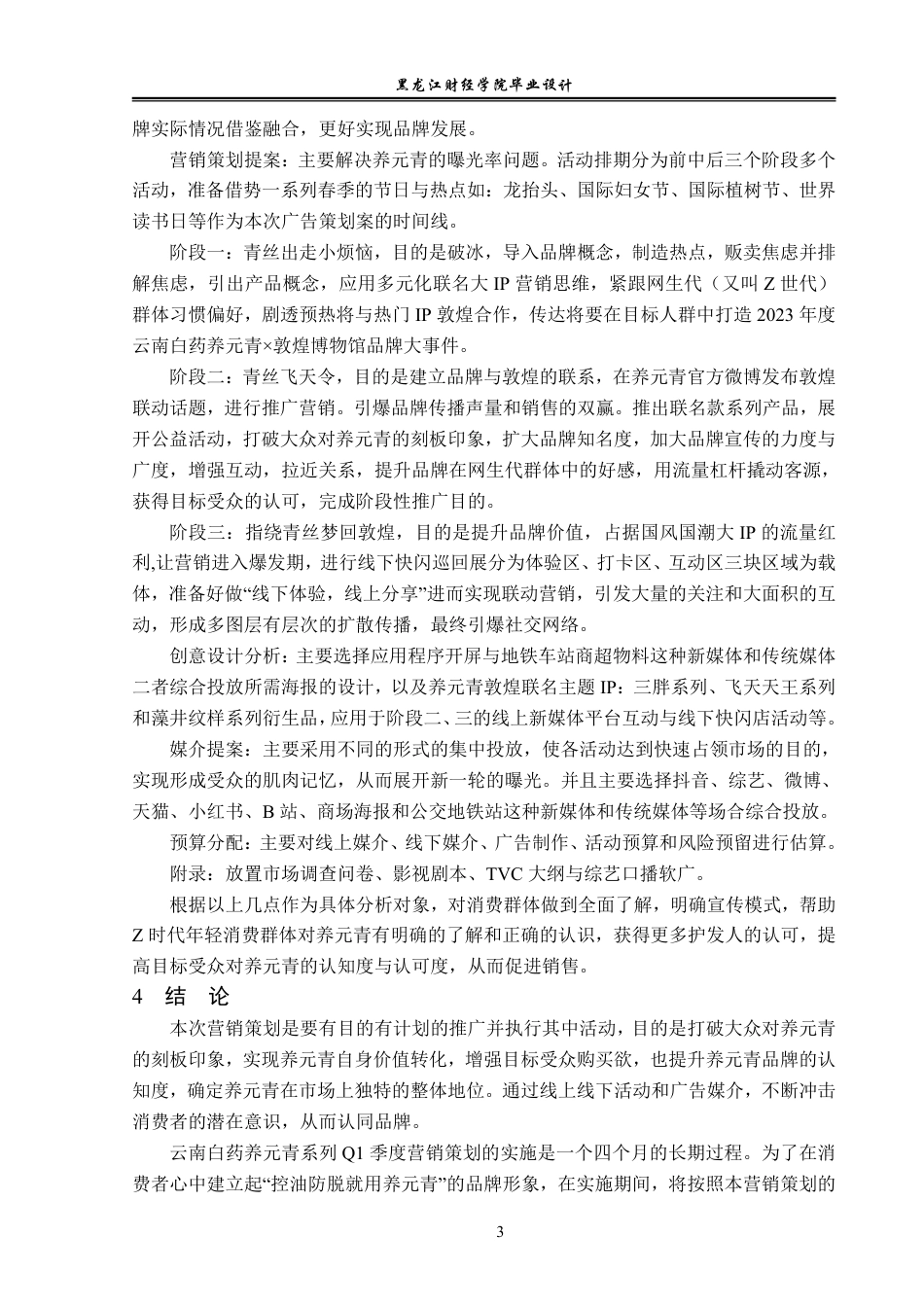 23年WP视觉传达设计-养青丝舞敦煌—云南白药养元青×敦煌博物馆 Q1季度营销策划全案-2019510071-张博.pdf_第4页