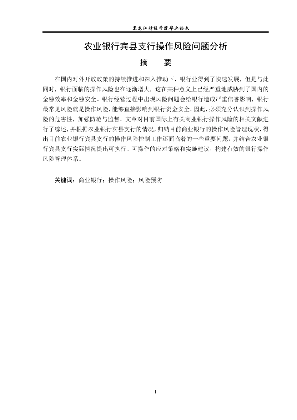 23年WP金融学-农业银行宾县支行操作风险问题分析-2019512006-陈兵.doc_第2页