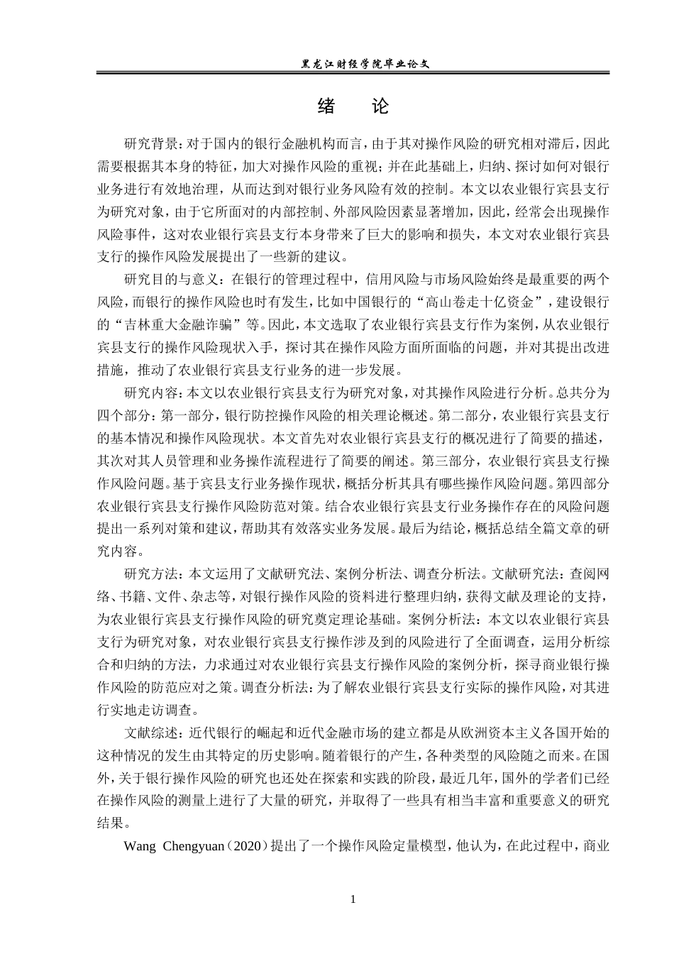 23年WP金融学-农业银行宾县支行操作风险问题分析-2019512006-陈兵.doc_第6页