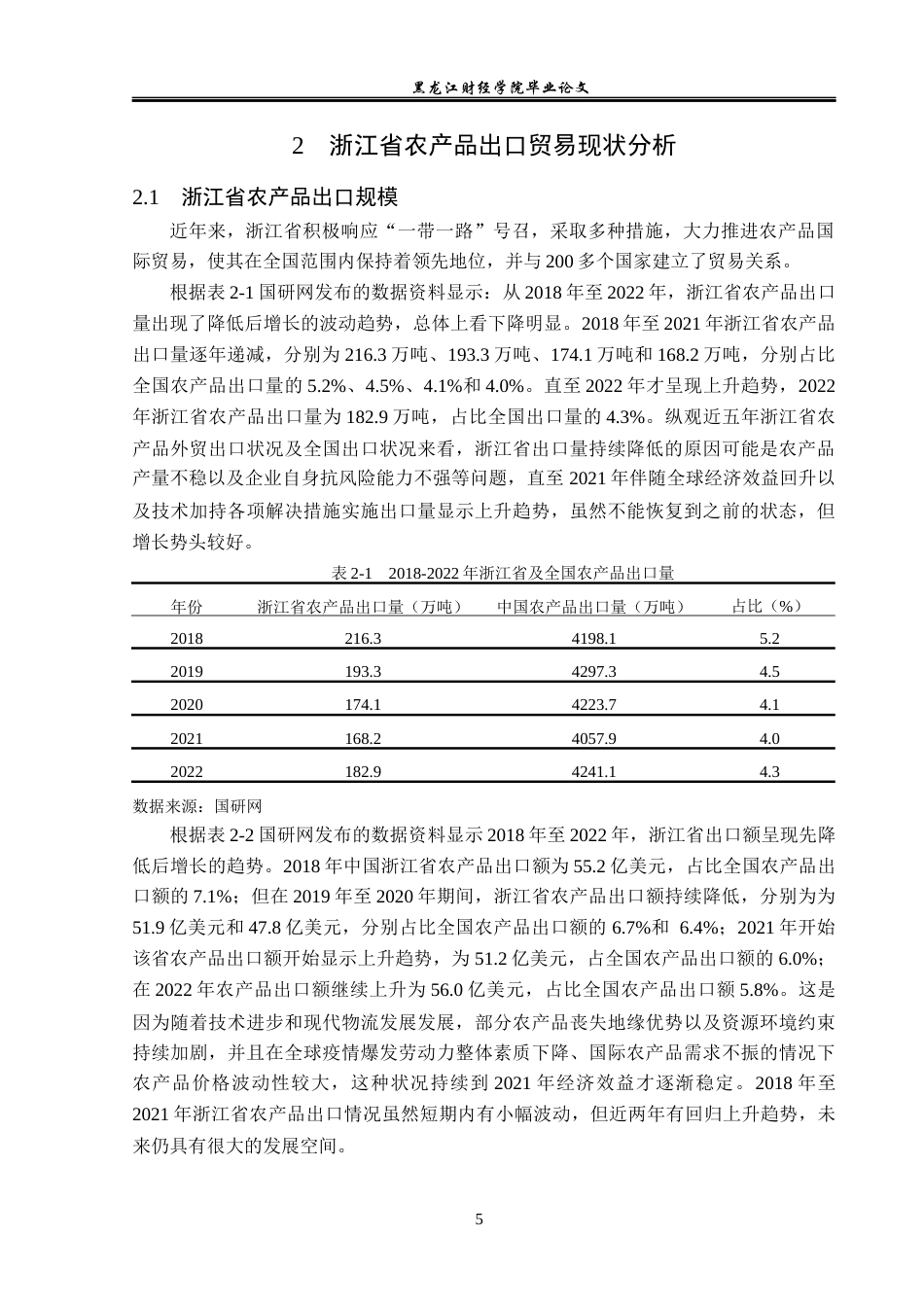 23年WP国际经济与贸易-浙江省农产品出口现状及对策分析-2019511530-王嘉晗.docx_第9页