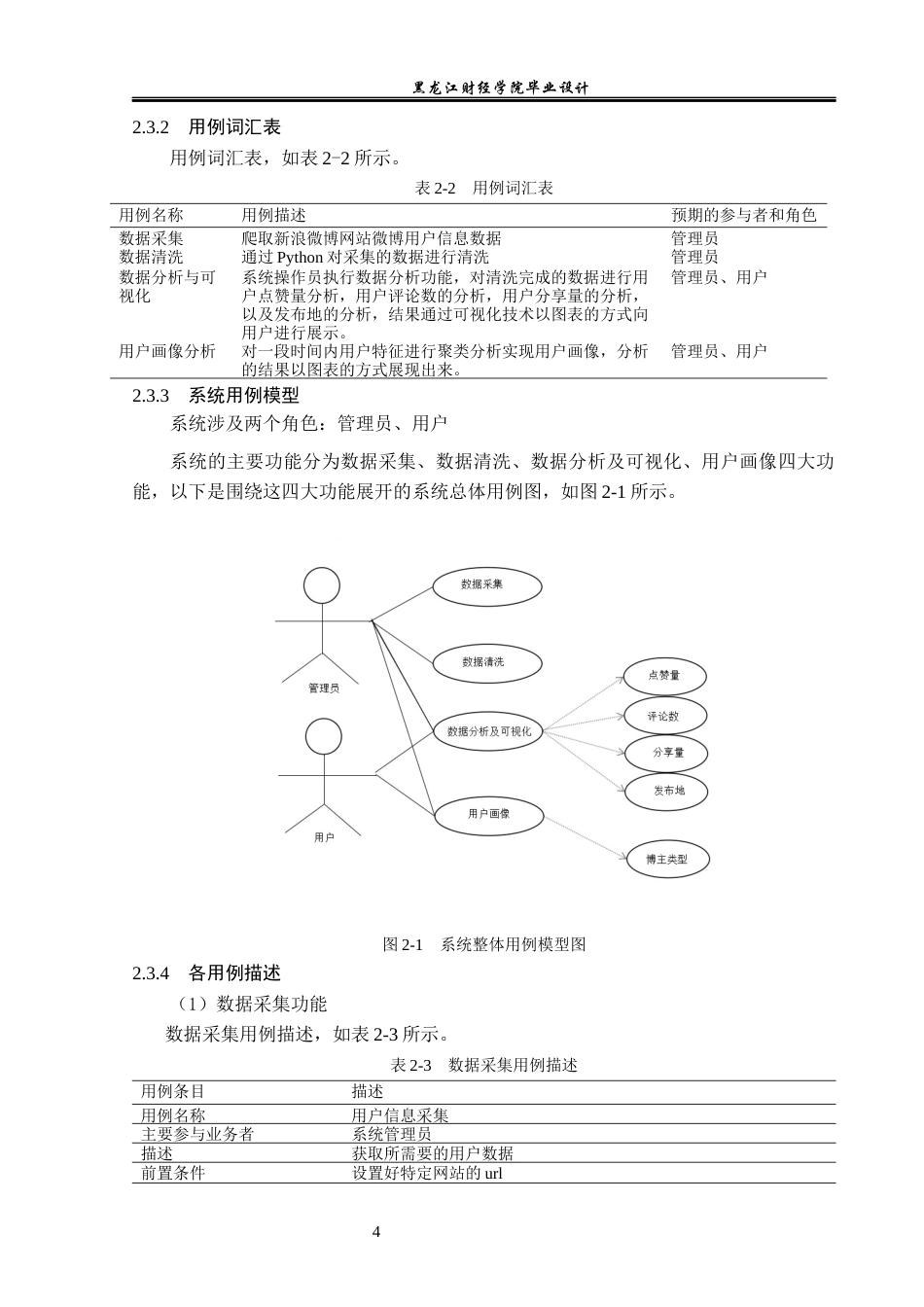 23年WP数据科学与大数据技术-基于Python的社交软件用户画像分析系统设计与实现-2019510397-吴雅倩.docx_第9页