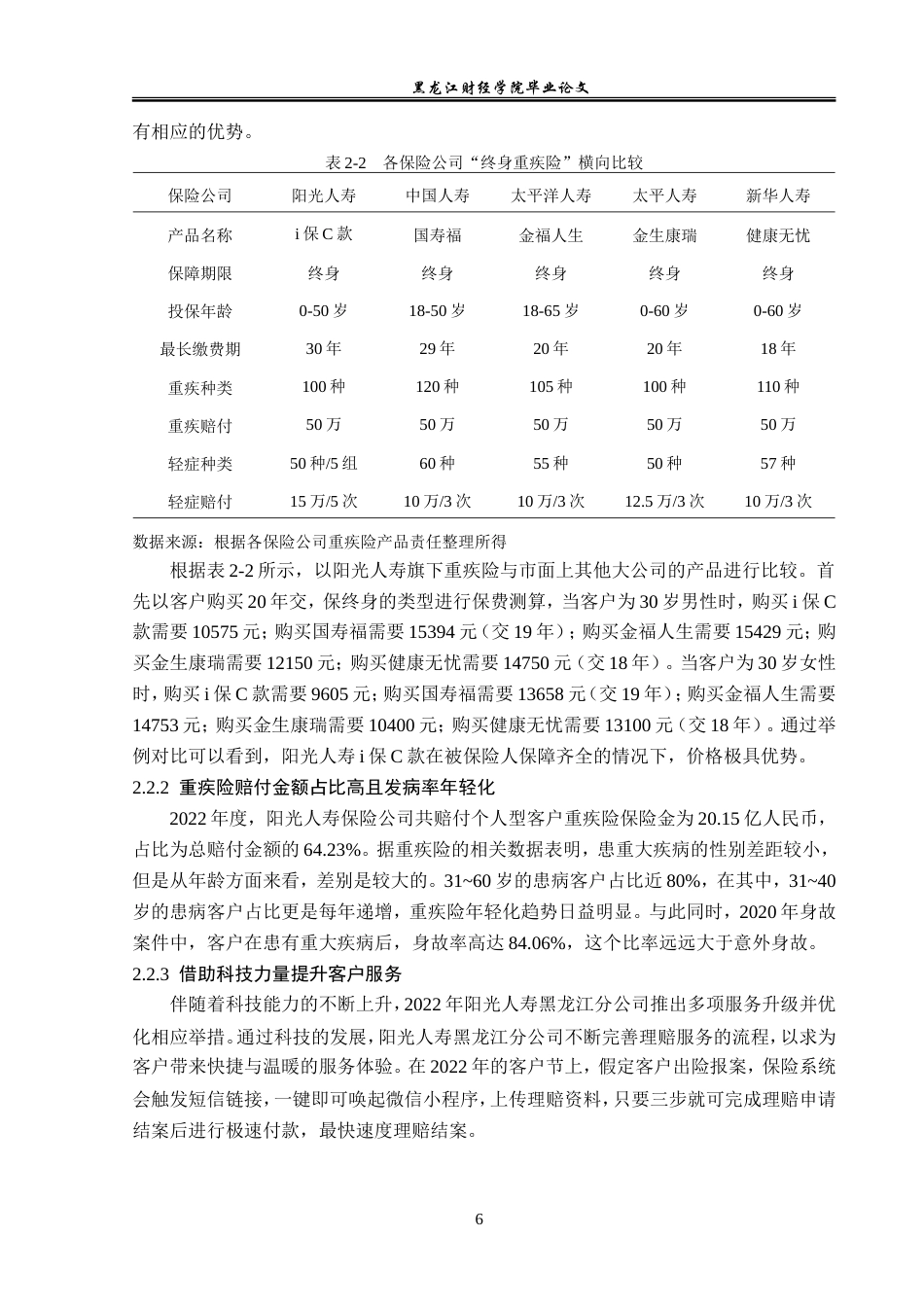 23年WP保险学-阳光人寿黑龙江分公司重疾险风险管理分析-2019510560-周航.doc_第10页