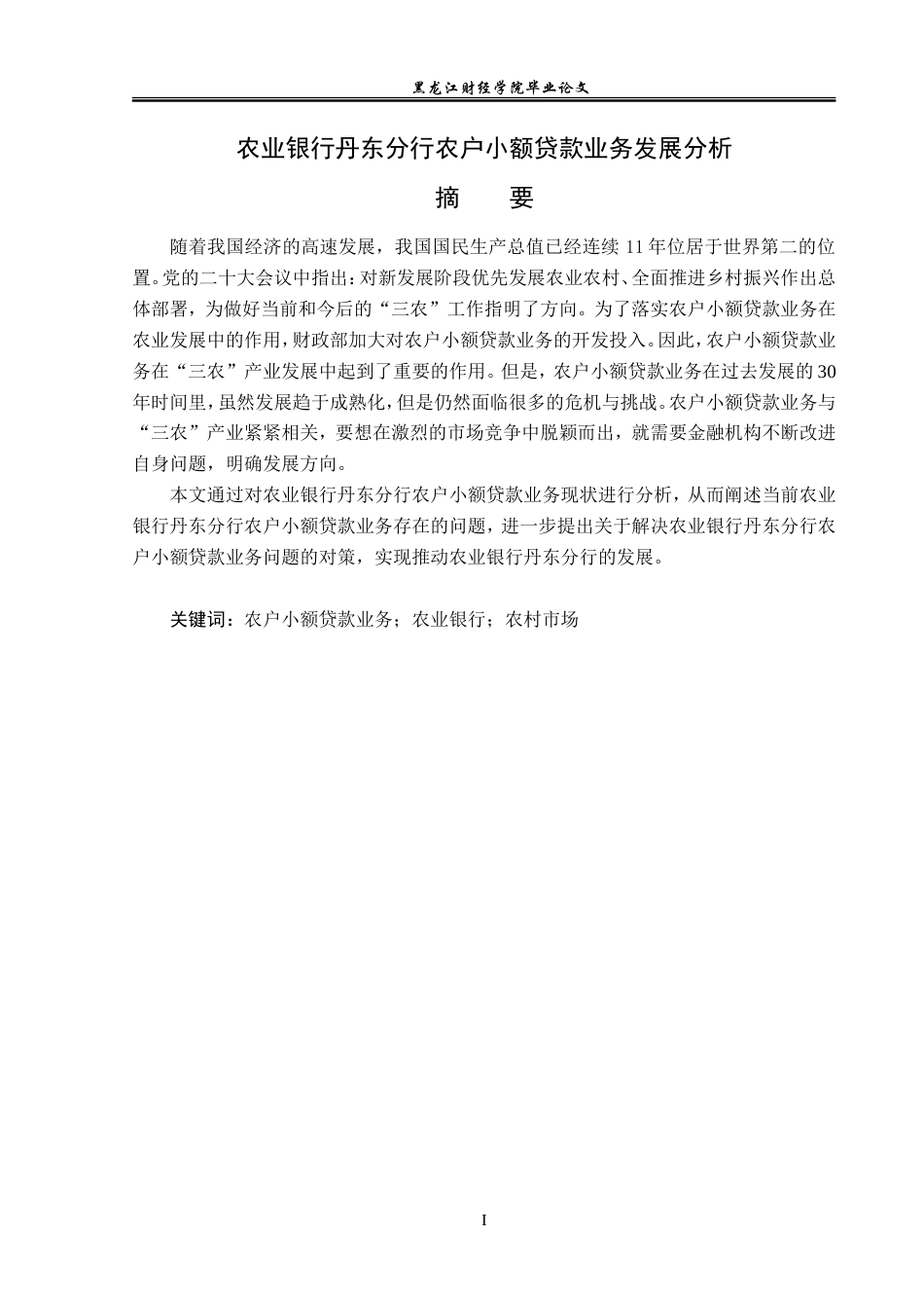 23年WP金融学-农业银行丹东分行农户小额贷款业务发展分析-2019512240-王道莹.doc_第2页