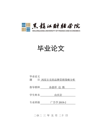 23年WP广告学-鸿星尔克的品牌营销策略分析-2019512436-由庆岩.doc