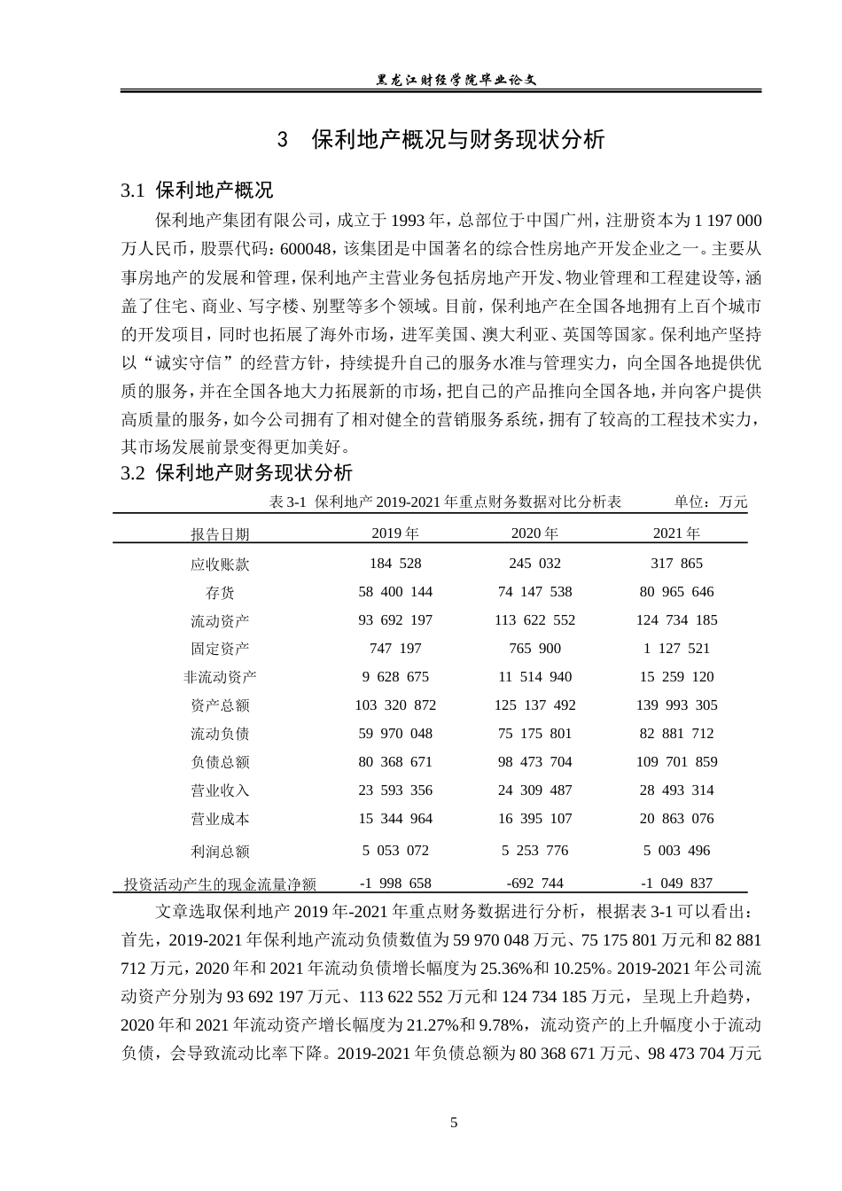 23年WP会计学-保利地产财务风险分析-2019511860-李多.doc_第10页