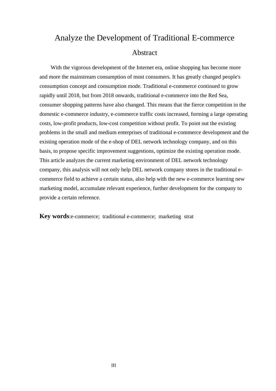 23年WP电子商务-基于传统电商德儿网络公司存在的问题及对策-2019512349-赵美慧.docx_第3页