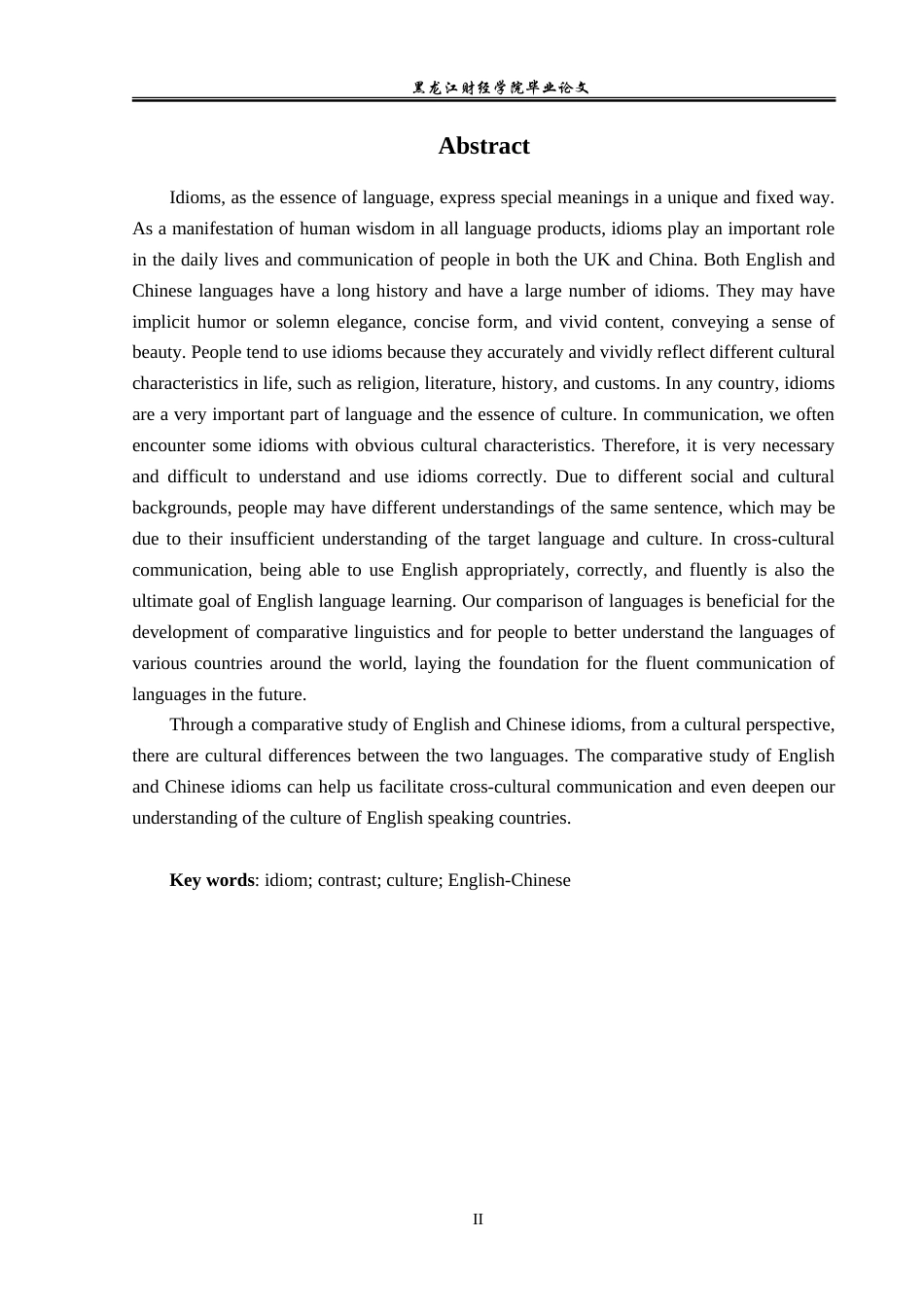 23年WP英语-A Contrastive Study of English and Chinese Idioms in Culture-2019511977-张晓敏.doc_第3页