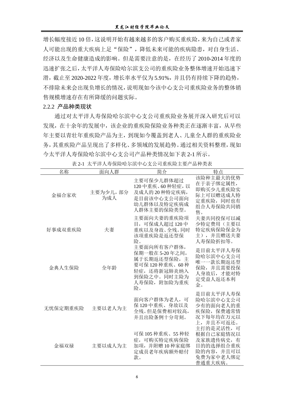 23年WP金融学-太平洋人寿保险哈尔滨中心支公司重疾险业务分析-2019511581-孙艺萌.doc_第10页