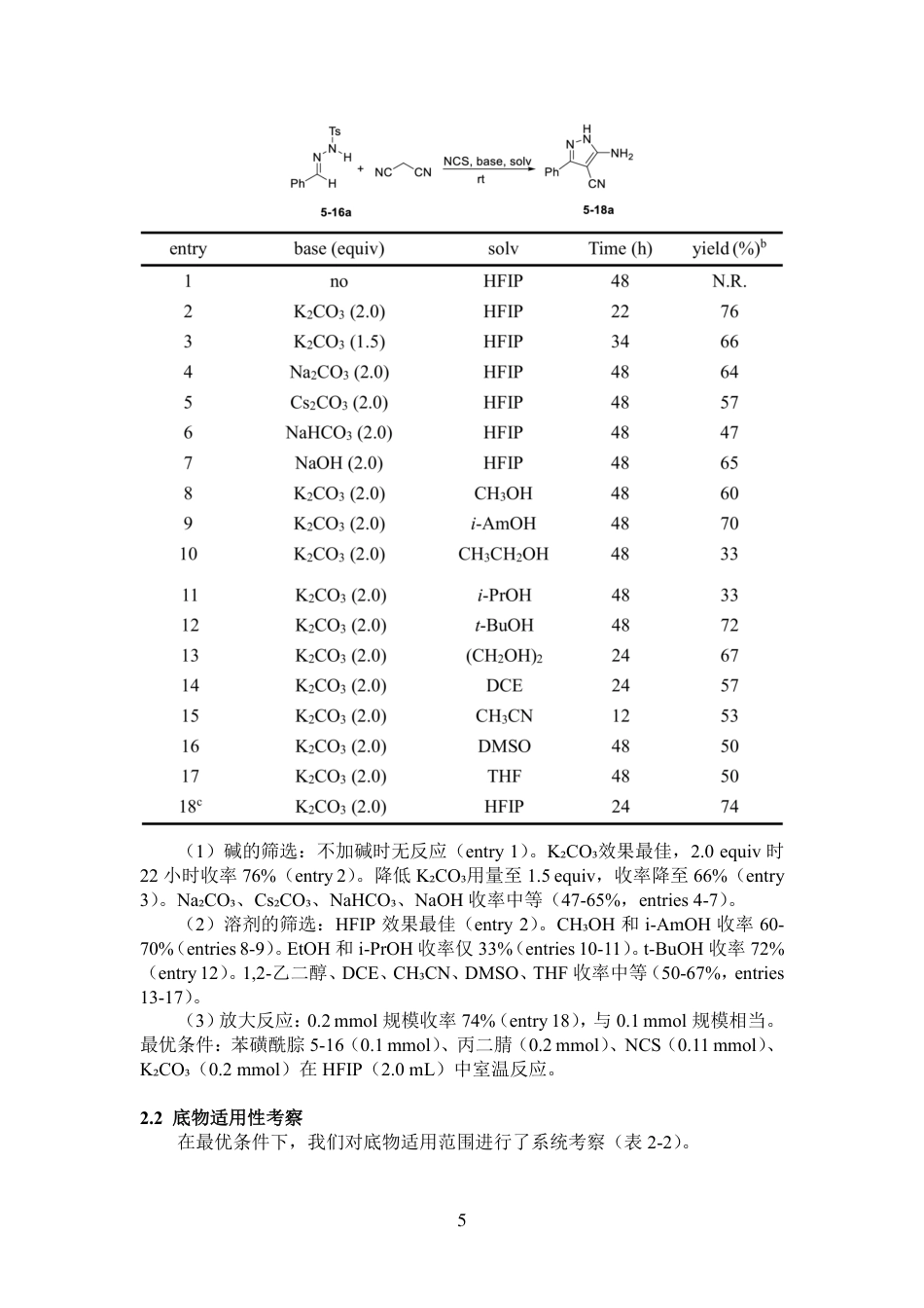 26年化工生物技术 NCSK₂CO₃促进的苯磺酰腙与丙二腈反应5氨基4氰基吡唑的合成及其在依鲁替尼合成中的应用-约11162字符.pdf_第8页
