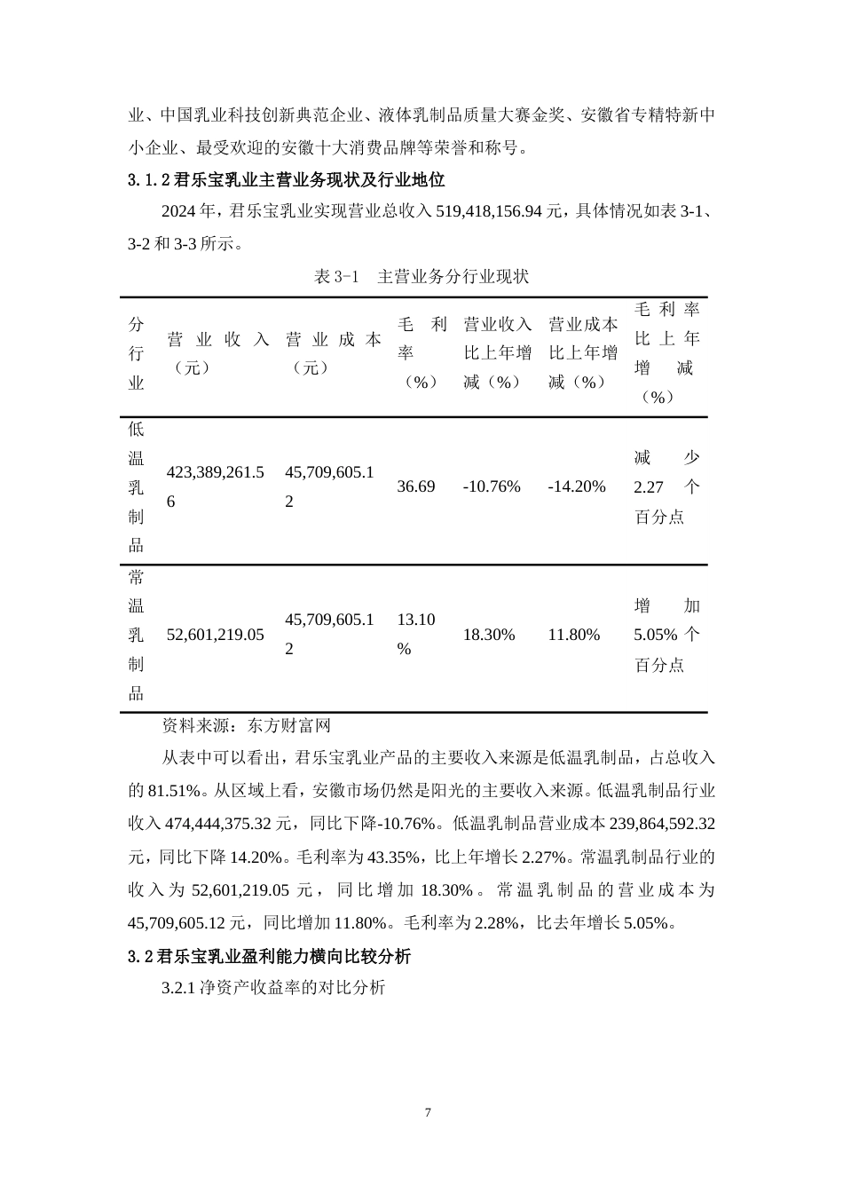 26年 君乐宝乳业盈利能力存在的问关键词：君乐宝乳业；盈利能力；杜邦分析法-约11062字符-约11062字符.doc_第8页