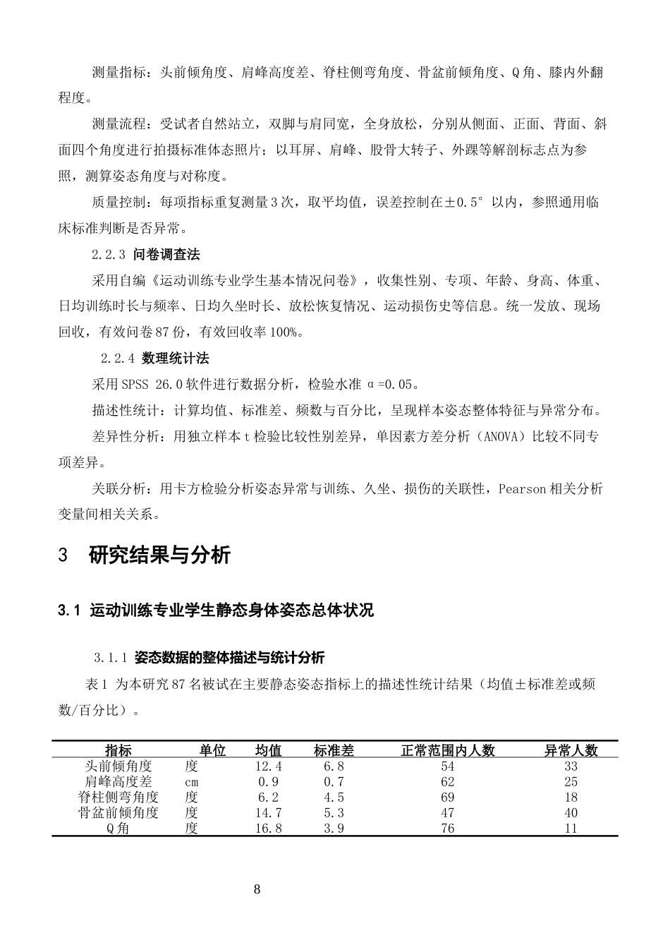26年体育教育 长沙师范学院运动训练专业学生静态身体姿态现状分析终稿 -约16028字符.docx_第6页