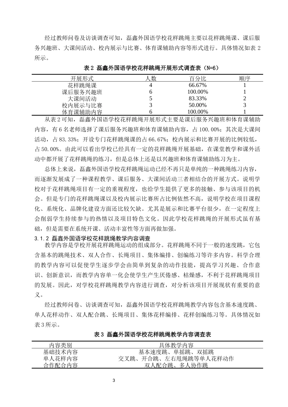 26年本科体育 昆明市五华区磊鑫外国语学校花样跳绳运动开展现状及优化策略研究终-约11383字符.docx_第6页