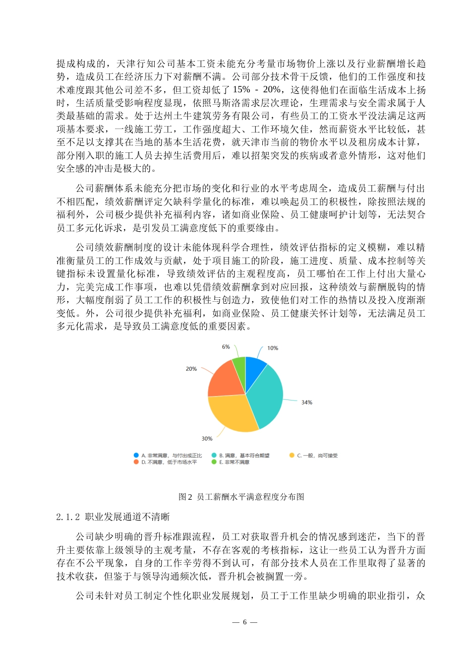 26年工商管理 基层员工薪酬满意度研究——以达州土牛建筑劳务有限公司为例修改后-约10876字符.docx_第5页