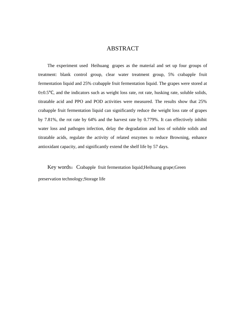 26年 海棠果发酵液对葡萄保鲜效果的研究英文题目_ResearchonthePreservationEffectof终稿-约10732字符.docx_第4页